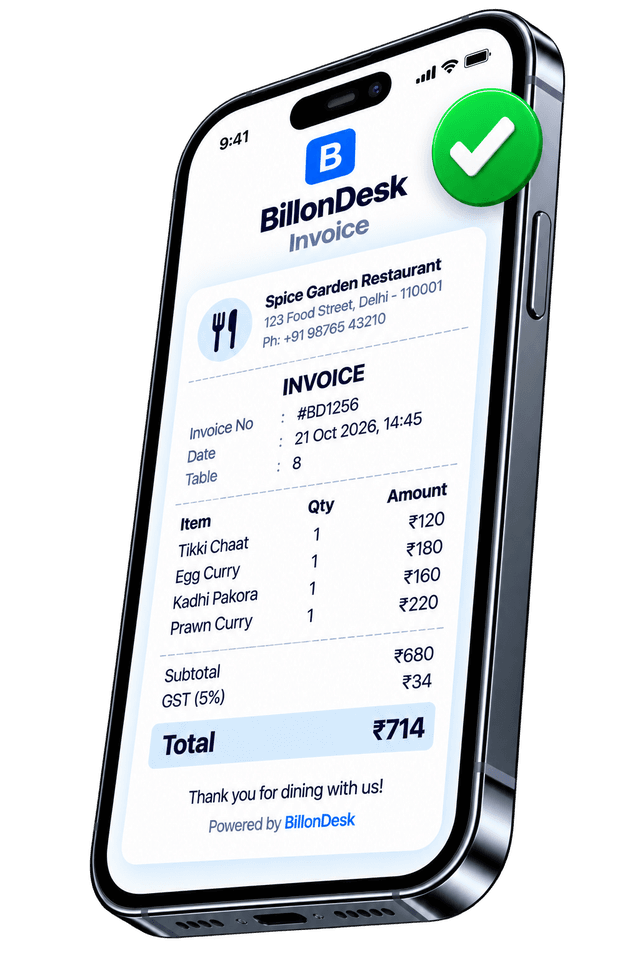 BillonDesk Mobile POS & Digital Invoicing