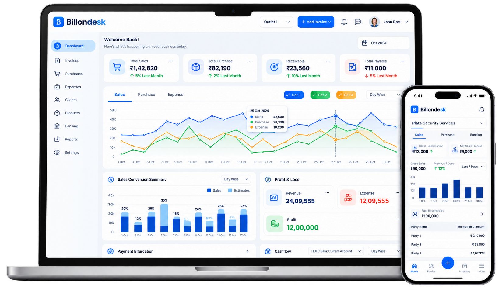 BillonDesk Mobile POS Smartphone App